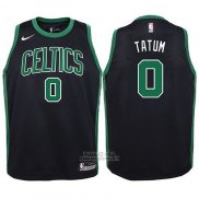 Maglia Bambino Boston Celtics Jayson Tatum #0 2017-18 Nero