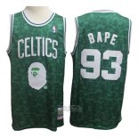 Maglia Boston Celtics Bape #93 Hardwood Classic Verde