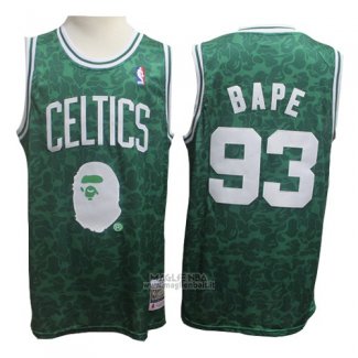 Maglia Boston Celtics Bape #93 Hardwood Classic Verde