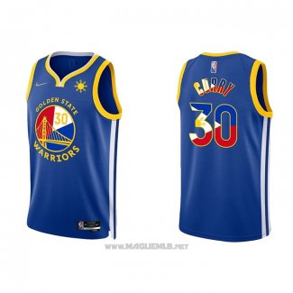 Maglia Golden State Warriors Stephen Curry #30 Filipi#Blu