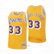 Maglia Los Angeles Lakers Kareem Abdul-jabbar #33 Mitchell & Ness 1984-85 Giallo