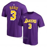 Maglia Manica Corta Anthony Davis Los Angeles Lakers Viola2