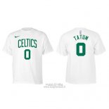 Maglia Manica Corta Jayson Tatum Boston Celtics Bianco