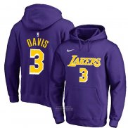 Felpa con Cappuccio Anthony Davis Los Angeles Lakers Viola