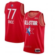 Maglia All Star 2020 Dallas Mavericks Luka Doncic #77 Rosso