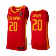 Maglia Espana Jonathan Barreiro #20 2019 FIBA Baketball USA Cup Rosso