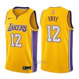 Maglia Los Angeles Lakers Channing Frye #12 Icon 2017-18 Or
