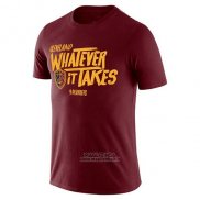 Maglia Manica Corta Cleveland Cavaliers Rosso NBA Playoffs Slogan Whatever It Takes