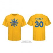 Maglia Manica Corta Stephen Curry Golden State Warriors Giallo2