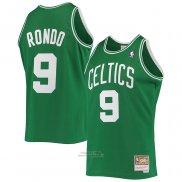 Maglia Boston Celtics Rajon Rondo #9 Hardwood Classics Verde