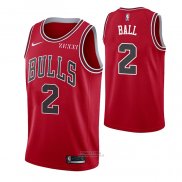Maglia Chicago Bulls Lonzo Ball #2 Icon 2021 Rosso