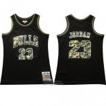 Maglia Chicago Bulls Michael Jordan #23 Camuffamento Nero