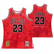 Maglia Chicago Bulls Michael Jordan #23 Mitchell & Ness Hebru Brantley Rosso