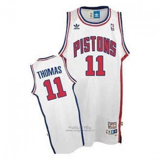 Maglia Detroit Pistons Isiah Thomas #11 Throwback Bianco