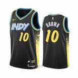 Maglia Indiana Pacers Kendall Brown #10 Citta 2023-24 Nero