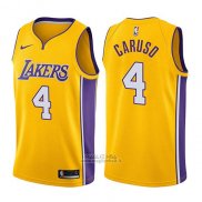 Maglia Los Angeles Lakers Alex Caruso #4 Icon 2017-18 Or