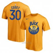 Maglia Manica Corta Stephen Curry Golden State Warriors 2019-20 Giallo