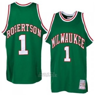 Maglia Milwaukee Bucks Oscar Robertson #1 Retro Verde