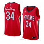 Maglia New Orleans Pelicans Kenrich Williams #34 Statement 2018 Rosso