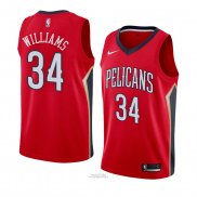 Maglia New Orleans Pelicans Kenrich Williams #34 Statement 2018 Rosso