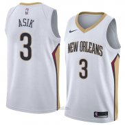 Maglia New Orleans Pelicans Omer Asik #3 Association 2018 Bianco