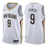 Maglia New Orleans Pelicans Rajon Rondo #9 Association 2017-18 Bianco