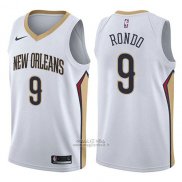 Maglia New Orleans Pelicans Rajon Rondo #9 Association 2017-18 Bianco