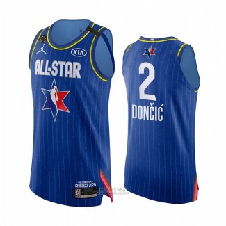 Maglia All Star 2020 Dallas Mavericks Luka Doncic Autentico #2 Blu