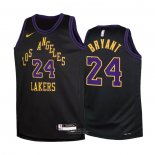 Maglia Bambino Los Angeles Lakers Kobe Bryant #24 Citta 2023-24 Nero