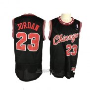 Maglia Chicago Bulls Michael Jordan #23 Throwback Nero3