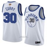 Maglia Golden State Warriors Stephen Curry #30 Classic 2017-18 Bianco