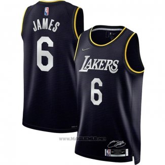 Maglia Los Angeles Lakers LeBron James #6 Select Series 2022 Nero