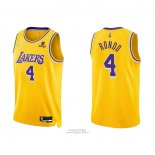 Maglia Los Angeles Lakers Rajon Rondo #4 75th Anniversary 2021-22 Giallo