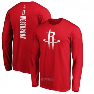 Maglia Manica Lunga Russell Westbrook Houston Rockets Rosso