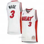 Maglia Miami Heat Dwyane Wade #3 Mitchell & Ness 2005-06 Bianco