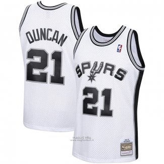 Maglia San Antonio Spurs Tim Duncan #21 Mitchell & Ness 1998-99 Bianco