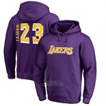 Felpa con Cappuccio Lebron James Los Angeles Lakers Viola1