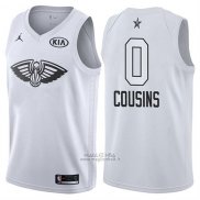 Maglia All Star 2018 New Orleans Pelicans Demarcus Cousins #0 Bianco