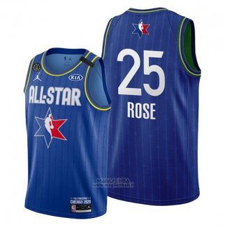 Maglia All Star 2020 Detroit Pistons Derrick Rose #25 Blu