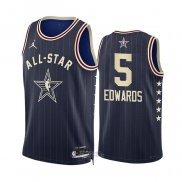 Maglia All Star 2024 Minnesota Timberwolves Anthony Edwards #5 Blu