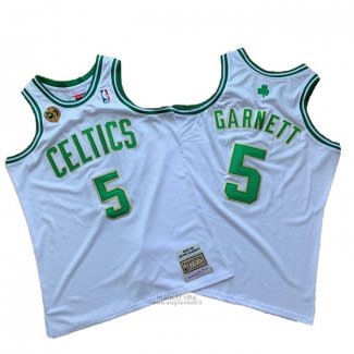 Maglia Boston Celtics Kevin Garnett #5 2007-08 Finale Bianco
