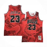 Maglia Chicago Bulls Michael Jordan #23 Asian Heritage Throwback 1997-98 Rosso