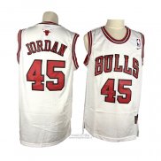 Maglia Chicago Bulls Michael Jordan #45 Throwback Bianco