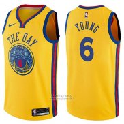 Maglia Golden State Warriors Nick Young #6 Chinese Heritage Citta 2017-18 Giallo