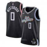 Maglia Los Angeles Clippers Russell Westbrook #0 Citta 2022-23 Nero