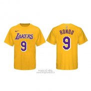 Maglia Manica Corta Rajon Rondo Los Angeles Lakers Giallo3