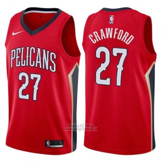 Maglia New Orleans Pelicans Jordan Crawford #27 Statement 2017-18 Rosso