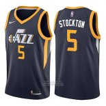 Maglia Utah Jazz David Stockton #5 Icon 2017-18 Blu