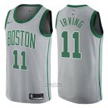 Maglia Boston Celtics Kyrie Irving #11 Citta Grigio