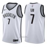 Maglia Brooklyn Nets Jeremy Lin #7 Association 2017-18 Bianco